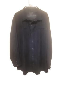 High Noon Black Long Sleeve Snap Western Shirt 100% Polyester Men's